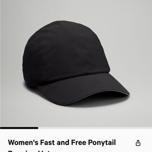 Lululemon Fast and Free Ponytail Hat